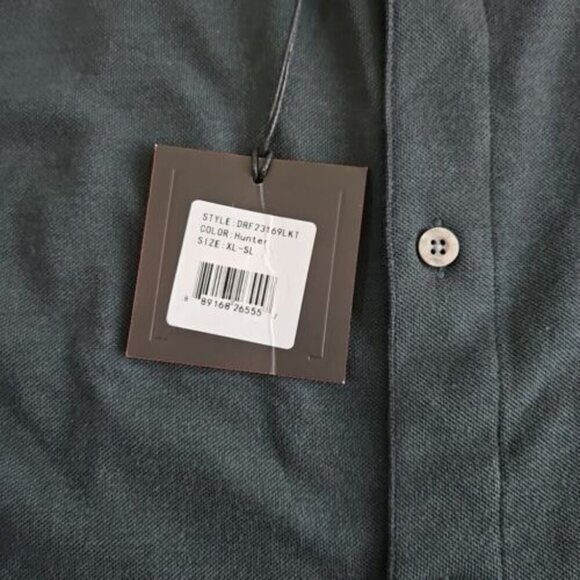 Dstrct & Row Casual Shirt Men's Size XL Hunter Green Long Sleeve Slim Fit NWT - Picture 6 of 16